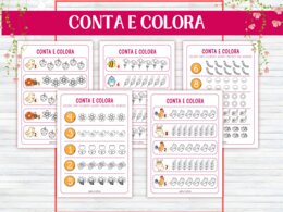 Schede Primaverili Conteggio Matematica per Infanzia e Prima Elementare, Attività Numeri 1–10, Schede Didattiche Stampabili, giochi matematici, conta e collega, conta e colora, gioco I SPY, Early algebra, no prep, 5-6 anni,