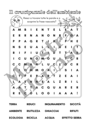 Crucipuzzle dell'ambiente