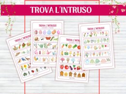 Attività di Logica di Primavera - Matematica prescolare - Trova l'intruso - Abbinamento di Coppie - Discriminazione visiva