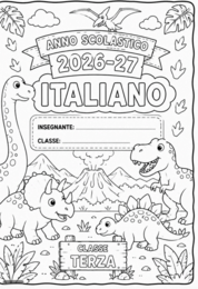 Copertine classe terza elementare dinosauri