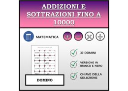 Domino | Addizioni e sottrazioni fino a 10000 | Attività Matematica