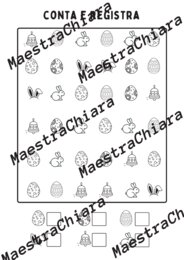 Conta e registra i simboli di Pasqua