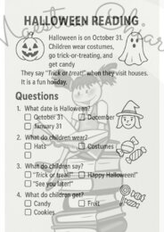 Reading comprehension - Halloween