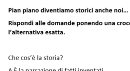 VERIFICA DI STORIA 3 ELEMENTARE