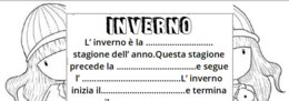 Inverno pop up con testo da completare in soggetto bambino bambina