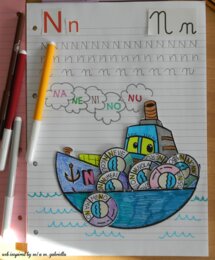 Lettera N di Nave con taschino