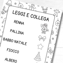 Schede didattiche di Natale classe prima