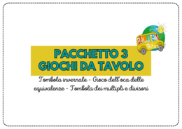 PACCHETTO 3 GIOCHI DA TAVOLO
