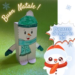Pupazzo di neve in 3D da costruire