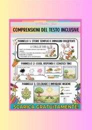 COMPRENSIONE DEL TESTO SEMPLIFICATA -Il coniglio Tino- da colorare e personalizzare
