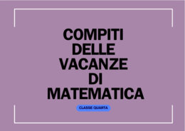 Compiti di matematica classe 4