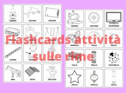 Flashcards per attività sulle rime