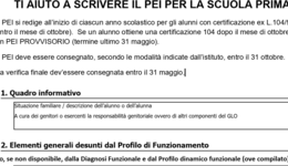 TI AIUTO A SCRIVERE IL PEI PER LA SCUOLA PRIMARIA