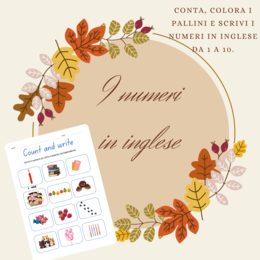 Count, color and write_Numbers_Conta e colora i numeri in inglese
