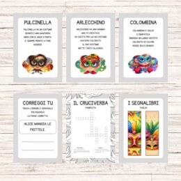Schede didattiche di Carnevale italiano classe prima