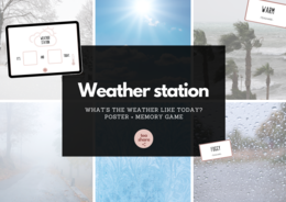 Weather station POSTER + MEMORY game