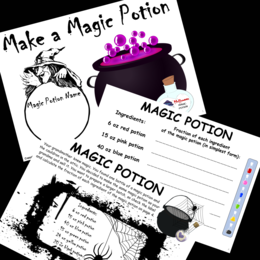 Halloween Math FRACTIONS Project Based Learning Make Magic Potion