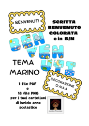 CARTELLONE BENVENUTI (lettere A4 verticale)