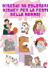 Disegni disney per la festa della mamma da colorare