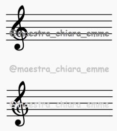 Pentegramma con chiave di violino - vuoto