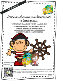 ACCOGLIENZA: STRISCIONE BENVENUTI - BENTORNATI a tema PIRATI