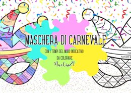 Maschera di Carnevale dei verbi