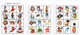 GIOCO MEMORY TEMA PIRATI
