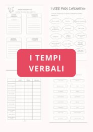 I VERBI : MAPPA ED ESERCIZI