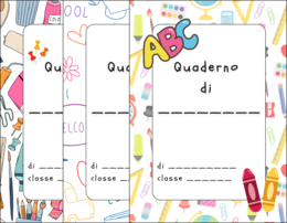 Copertine per quaderni da stampare - Pdf - Back to School
