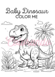 UN BELLISSIMO BABY DINOSAURO DA COLORARE