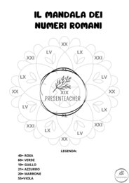 Mandala con i numeri romani