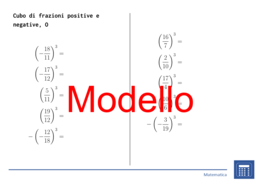 Cubo di frazioni positive e negative | matematica | 26 colonne
