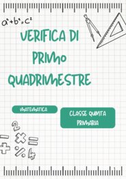 Verifica di primo quadrimestre matematica classe quinta primaria