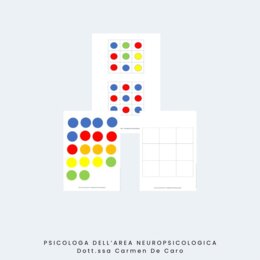 Attività "Osserva, memorizza e riproduci: cerchi colorati"