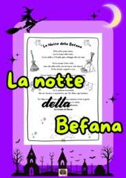 Poesia e Dettato "La Notte della Befana" da colorare