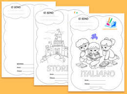 Copertine "Scuola e Arte" stampabili personalizzabili