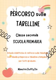 Percorso sulle tabelline- classe seconda- scuola primaria