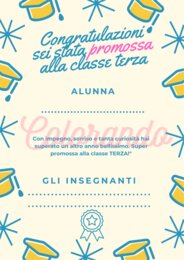 Diplomini di Promozione in Classe Terza – Colorati, Pronti da Stampare e Personalizzare
