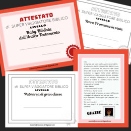 Attestati di SUPER VIAGGIATORE BIBLICO