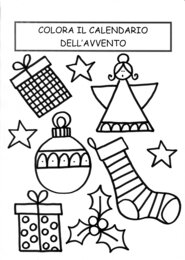 Il calendario dell'avvento da colorare (25 pagine)