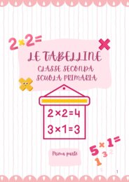 Le tabelline (prima parte)
