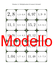 Domino - Moltiplicazioni di numeri decimali | Attività Matematica