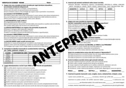 VERIFICA DI SCIENZE SUGLI ANIMALI VERTEBRATI - CLASSE QUARTA - SCUOLA PRIMARIA