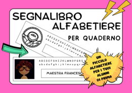 SEGNALIBRO ALFABETIERE per gli alunni di prima