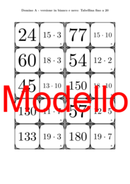 Domino | Tabellina fino a 20 | Attività Matematica