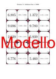 Domino | Addizioni fino a 10000 | Attività Matematica