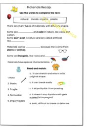CLIL scienze classe 3: proprietà dei materiali - CLIL science Year 3: properties of materials