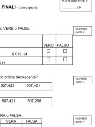 Verifiche finali matematica SEMPLIFICATE- Classe Quarta