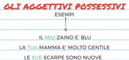 AGGETTIVI E PRONOMI POSSESSIVI