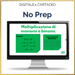 Moltiplicazione di monomi e binomi | Labirinto digitale e cartaceo